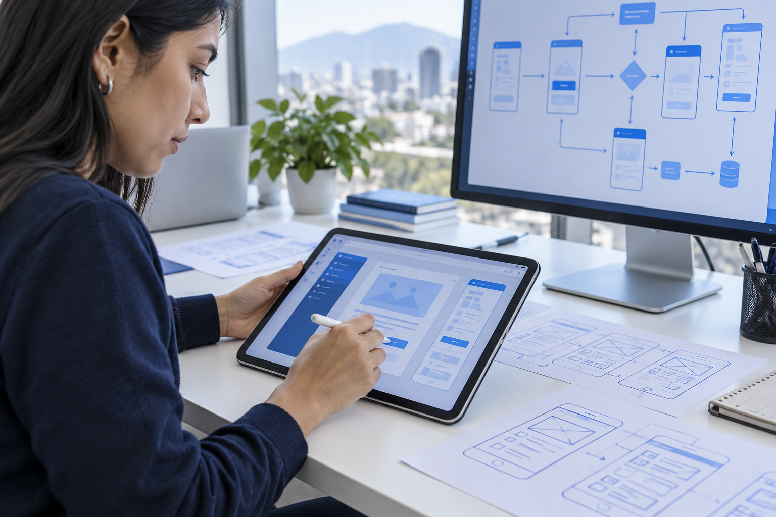 Diseño de pantallas y flujos para una solución de software