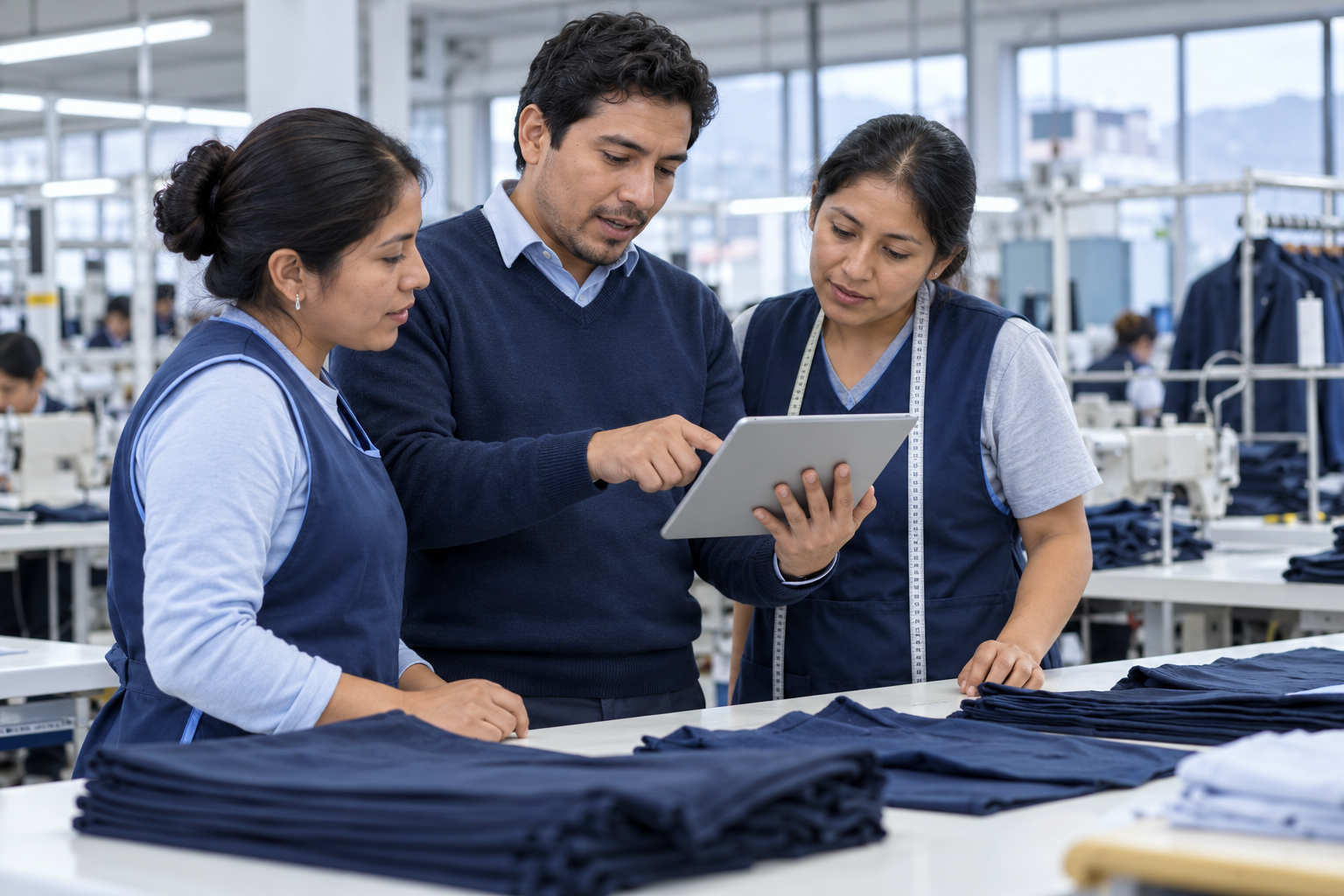 Capacitación y puesta en marcha de software en una empresa textil